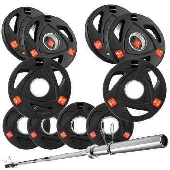 zestaw sztanga gryf obciążenia duży zestaw motion